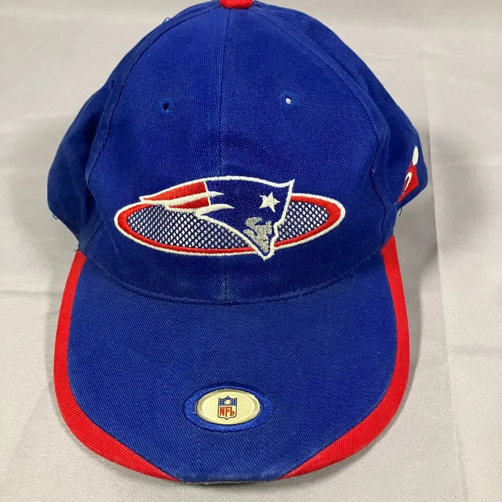New England Patriots Hat Blue Red NFL Pro Line Sports Specialties Adjustable Cap